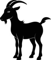 A goat silhouette on white background vector