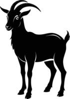 A goat silhouette on white background vector