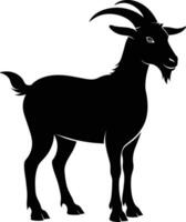 A goat silhouette on white background vector