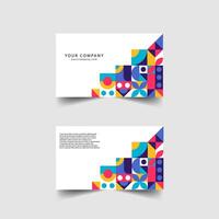 Bauhaus Abstract business card . Geometric Shapes. vector