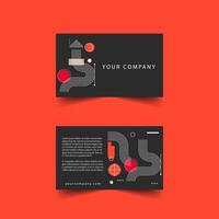 Abstract business card .Geometric Shape illustration vector
