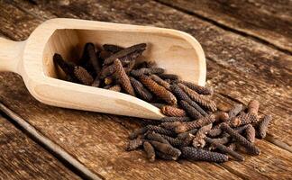 Long pepper or Piper longum photo