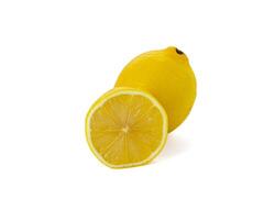 Lemon isolated on white background. Lemon fruit Clipping Path. photo