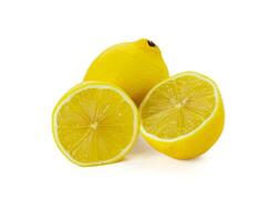Lemon isolated on white background. Lemon fruit Clipping Path. photo