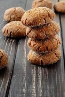 A group of Warm Homemade Gingersnap Cookies photo