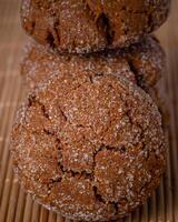 A group of Warm Homemade Gingersnap Cookies photo