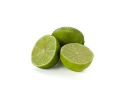 Lime isolated on white background. Lemon fruit Clipping Path. photo