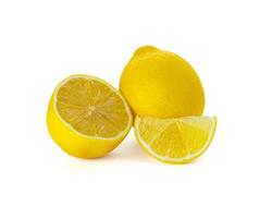 Lemon isolated on white background. Lemon fruit Clipping Path. photo