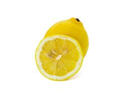 Lemon isolated on white background. Lemon fruit Clipping Path. photo