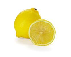 Lemon isolated on white background. Lemon fruit Clipping Path. photo