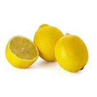Lemon isolated on white background. Lemon fruit Clipping Path. photo