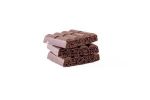 Chocolate bars isolated on a white background. photo