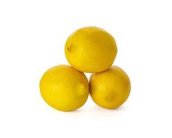Lemon isolated on white background. Lemon fruit Clipping Path. photo