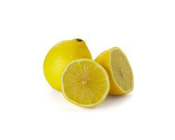 Lemon isolated on white background. Lemon fruit Clipping Path. photo