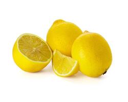 Lemon isolated on white background. Lemon fruit Clipping Path. photo
