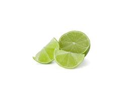 Lime isolated on white background. Lemon fruit Clipping Path. photo