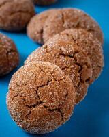 A group of Warm Homemade Gingersnap Cookies photo