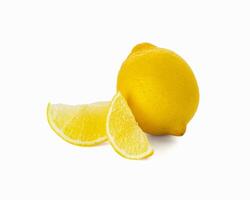 Lemon isolated on white background. Lemon fruit Clipping Path. photo