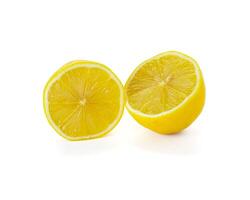 Lemon isolated on white background. Lemon fruit Clipping Path. photo