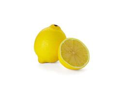 Lemon isolated on white background. Lemon fruit Clipping Path. photo