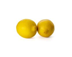 Lemon isolated on white background. Lemon fruit Clipping Path. photo