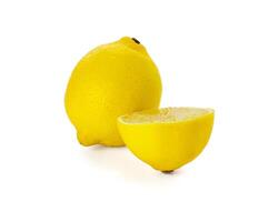 Lemon isolated on white background. Lemon fruit Clipping Path. photo