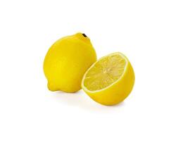 Lemon isolated on white background. Lemon fruit Clipping Path. photo