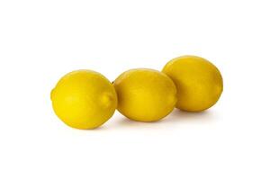 Lemon isolated on white background. Lemon fruit Clipping Path. photo