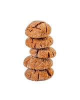 A group of Warm Homemade Gingersnap Cookies photo