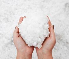 Hailstorm in the hands photo