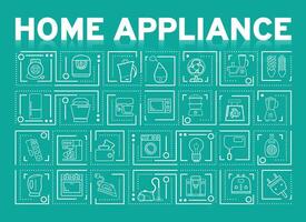 Set of home appliance vector