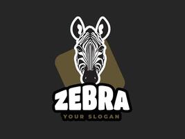 Zebra illustration logo vector