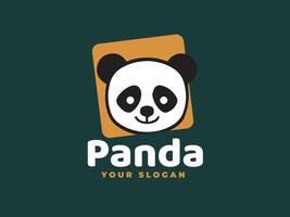 diseño de logotipo de panda vector