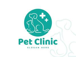 Pet clinic logo vector