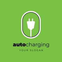 Auto charging logoo vector