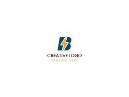 bolt letter logo design vector