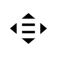 negro silueta de flechas convergente en un central punto, representando atención y dirección. vector