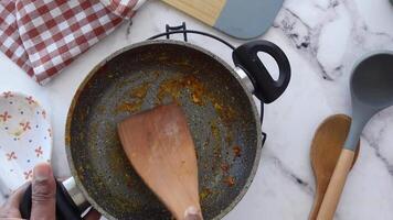 A Dirty Frying Pan top view video