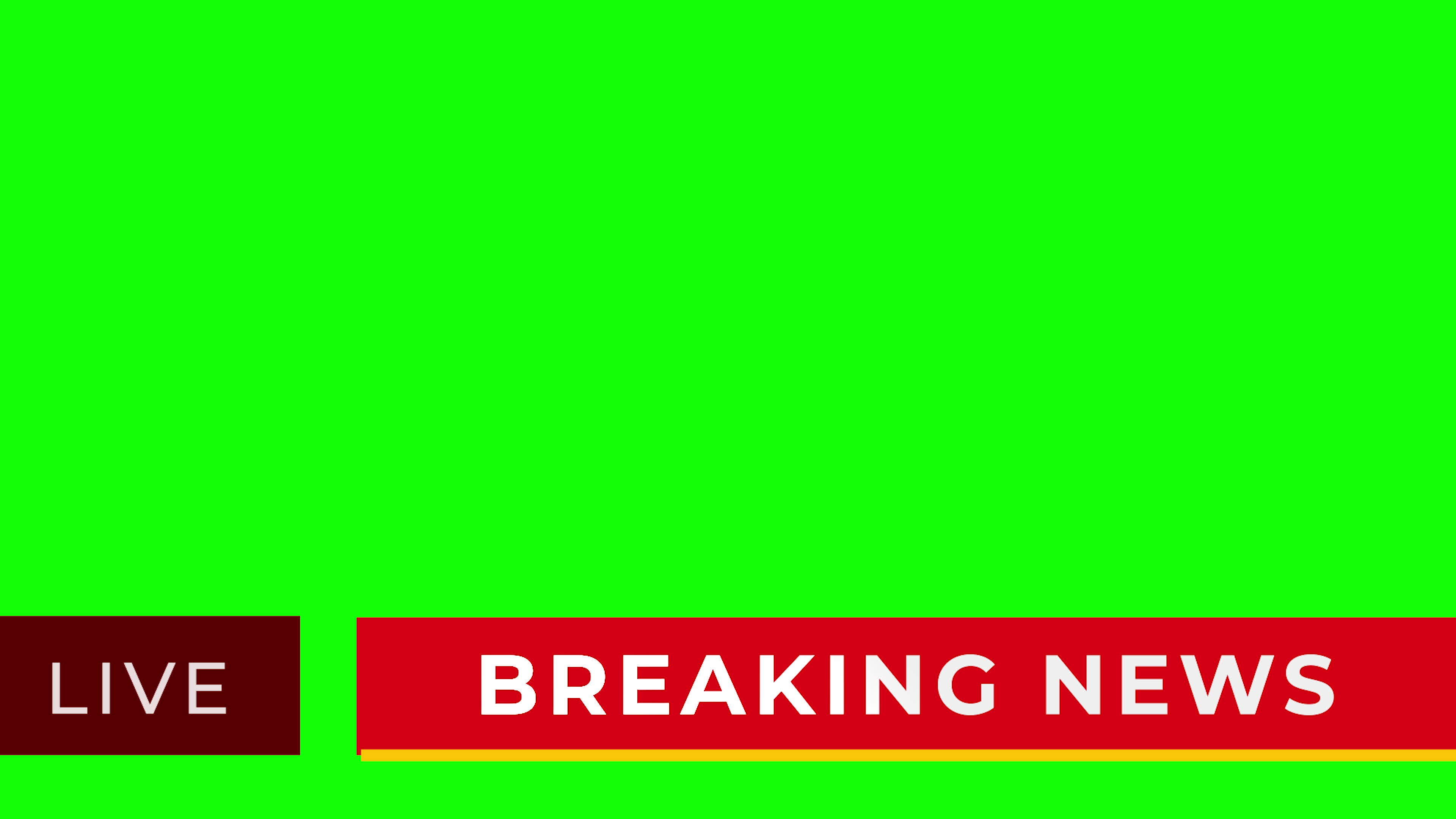 Breaking News - Lower third live breaking news brackground green screen 