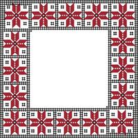 Ukrainian embroidery red vector