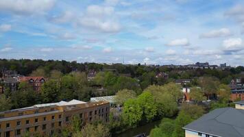 Aerial View of Central Historical Nottingham City Centre Downtown of England, Great Britain. April 26th, 2024 video