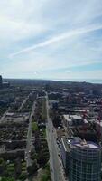 Aerial Vertical Style Footage of Historical and Modern British City Centre of Liverpool, Northwest England, United Kingdom. May 5th, 2024 video