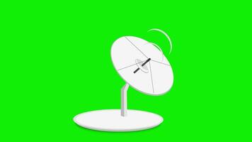 satellite dishes communications antenna 4k animation video