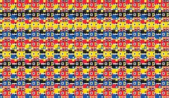 Seamless geometric pattern in red, blue, black and white, Patterns of Inspiration Exploring Background Design, vector