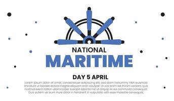 National Maritime Day Design templet vector