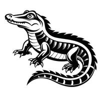 Alligator line art design ,graphic resource vector