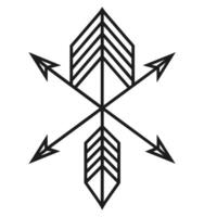 Arrow line art design vector