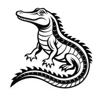 Alligator line art design ,graphic resource vector