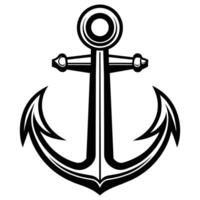 Anchor line art design vector