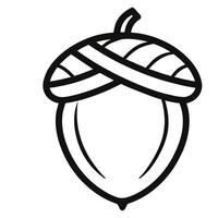 Acorn line art design vector